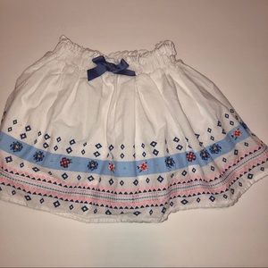 Disney Embroidered Floral Bow Skirt size 5/6